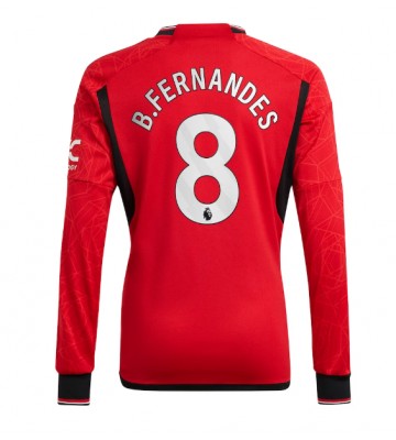 Manchester United Bruno Fernandes #8 Domácí Dres 2023-24 Dlouhým Rukávem